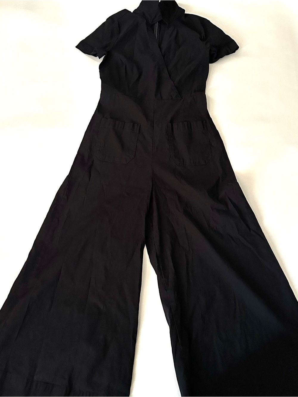 Maeve by Anthropologie Black Wide-Leg Jumpsuit | Size 8 - Picture 3 of 6